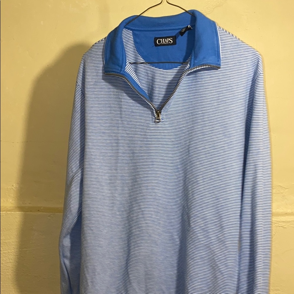Blue and White 3/4 zip